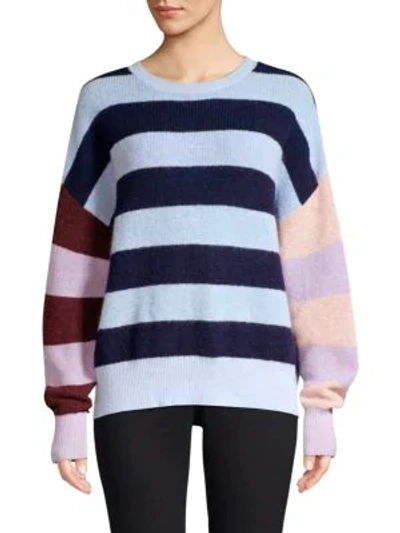 Shop Parker Mila Stripe Merino Wool & Mohair-blend Sweater In Multi