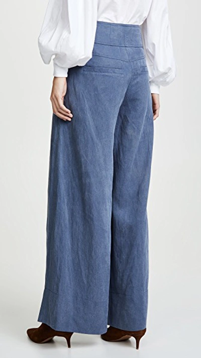 Shop Ulla Johnson Reid Trousers In Chambray