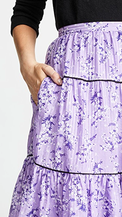 Shop Ulla Johnson Auveline Skirt In Lilac