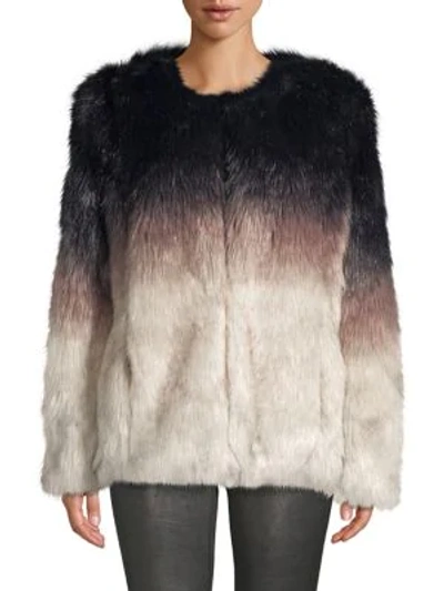 Shop Apparis Lola Faux Fur Coat In Tricolor