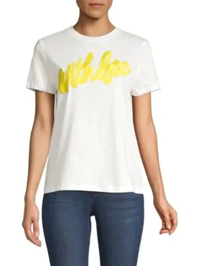 Shop Maje With Love Embroidered Tee In White
