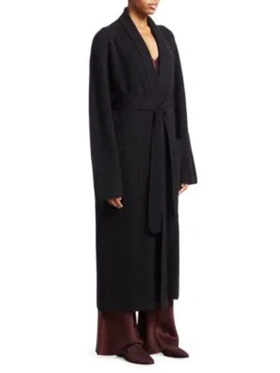Shop The Row Tappi Ribbed Cashmere Cardigan In Black