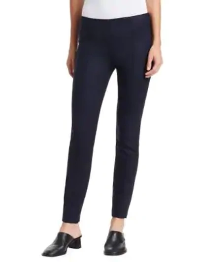 Shop The Row Kosso Stretch Wool Leggings In Dark Navy