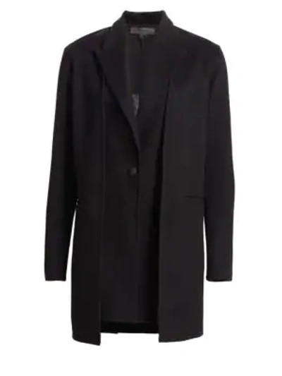 Shop Rag & Bone Kaye Long Wool-blend Coat In Black