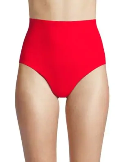 Shop Mara Hoffman Lydia Bikini Bottom In Red Coat