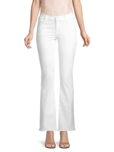 Shop J Brand Women's Sallie Mid-rise Bootcut Jeans In White