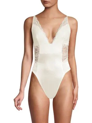 white silk bodysuit