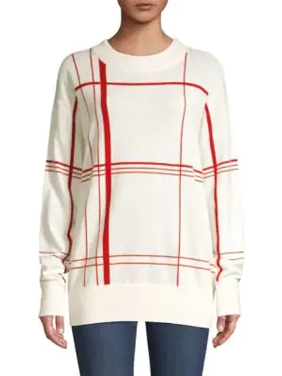 Shop Equipment Malin Grid Print Sweater In Multicolor