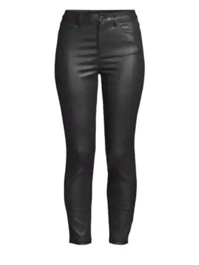 Shop The Kooples Franky Mid-rise Faux Leather Pants In Black