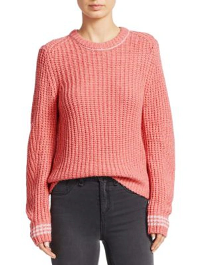 Shop Rag & Bone Cheryl Rib-knit Jumper In Pink Multi
