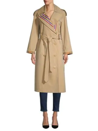 Shop Burberry Bradfield Trench Jacket In Honey