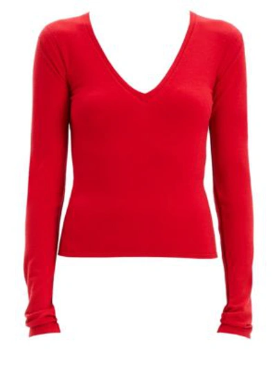 Shop Theory Wool V-neck Sweater In Peppercorn