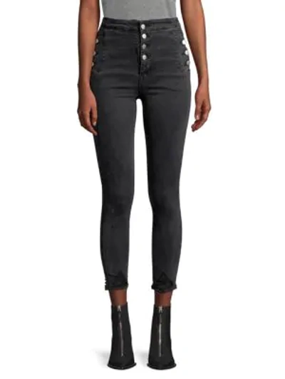 Shop J Brand Natasha Sky-high Cropped Skinny Jeans In Bellatrix Destruct
