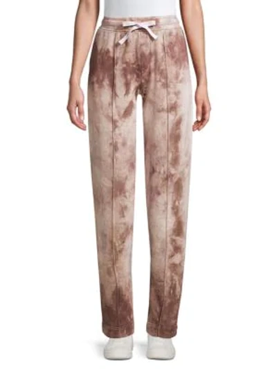 Shop Atm Anthony Thomas Melillo Tie-dye French Terry Track Pants In Mushroom Tie Dye