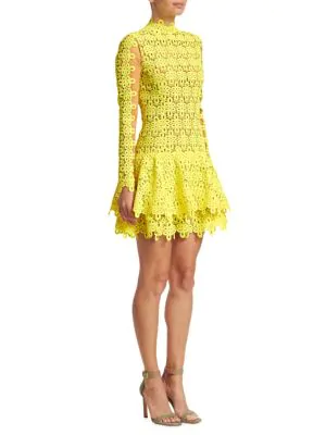 jonathan simkhai guipure lace mini dress