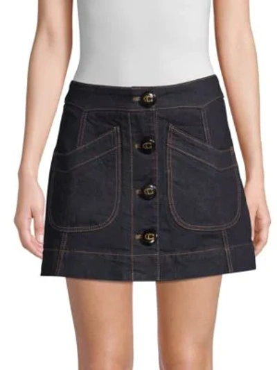 Shop Coach 1941 Mini A-line Denim Skirt