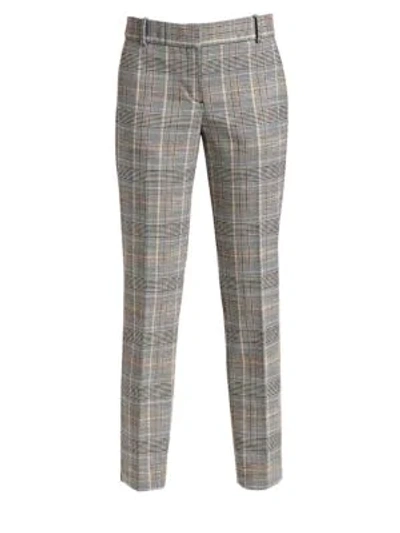 Shop Theory Straight Plaid Trousers In Multi