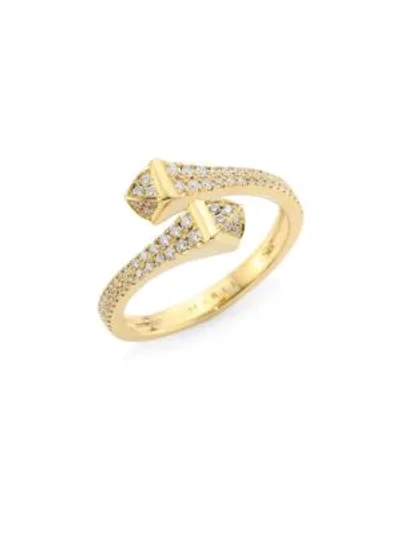 Shop Marli 18k Yellow Gold & Diamond Ring
