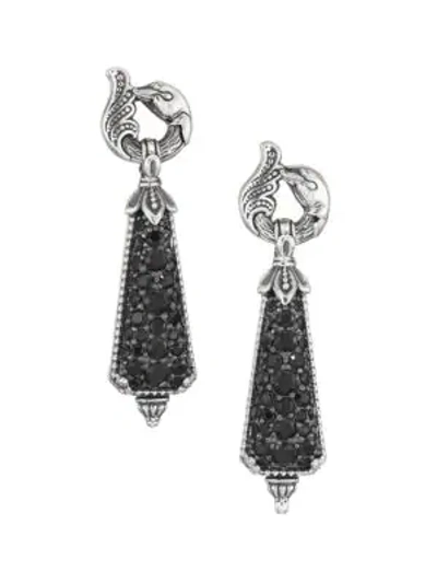 Shop Konstantino Women's Circe Sterling Silver & Black Spinel Drop Earrings