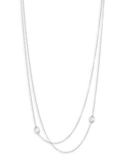 Shop Renee Lewis Women's 18k White Gold & Antique Diamond 2-tier Chain Necklace