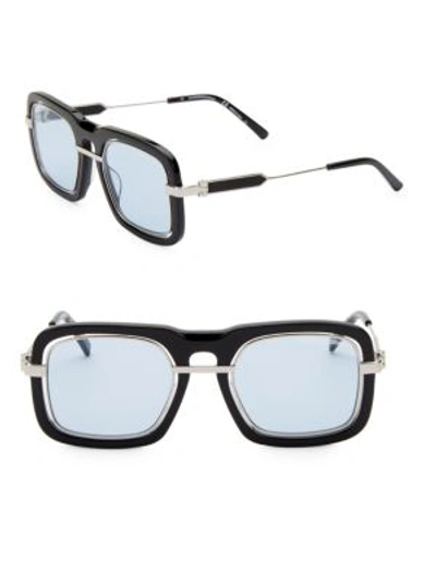 Shop Calvin Klein Modern 53mm Rectangle Sunglasses In Black