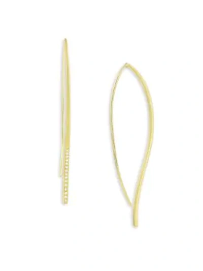 Shop Carelle Athena Diamond & 18k Yellow Gold Threader Earrings