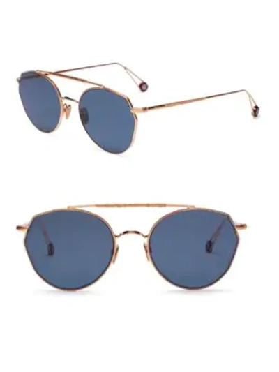 Shop Ahlem Place Carree 51mm Aviator Sunglasses In Rose Gold