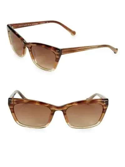 Shop Colors In Optics Brickell 55mm Small Cat Eye Sunglasses In Tortoise Brown