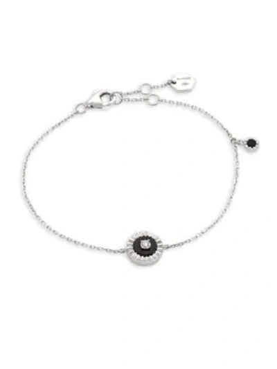 Shop Marli Women's Coco Diamond & Black Onyx 18k White Gold Charm Bracelet