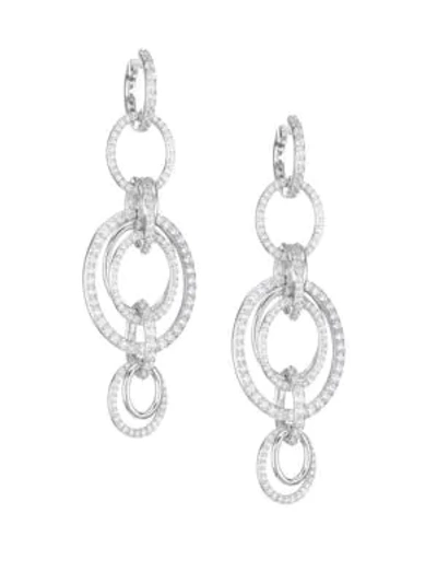 Shop Adriana Orsini Eclectic Cubic Zirconia Orbital Drop Earrings In Rhodium