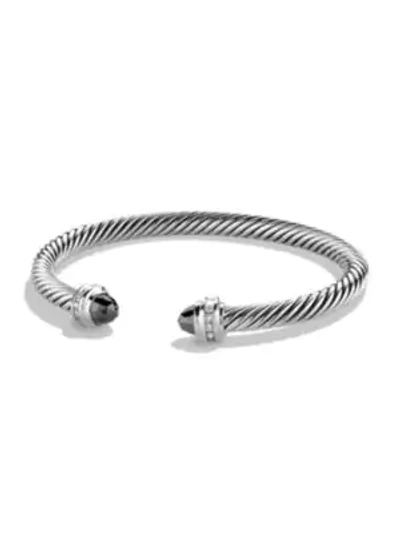 Shop David Yurman Women's Cable Classics Bracelet With Gemstone & Diamonds In Hematine