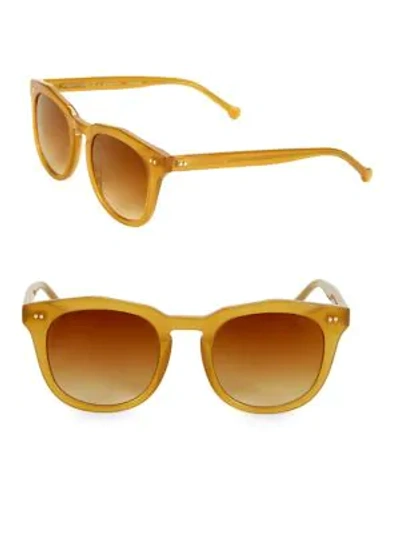 Shop Colors In Optics Barbarella 50mm Round Sunglasses In Honey Yellow