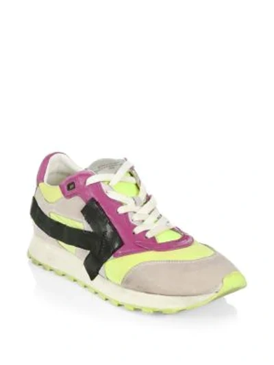 Shop Off-white Arrow Trainers In White Green Black