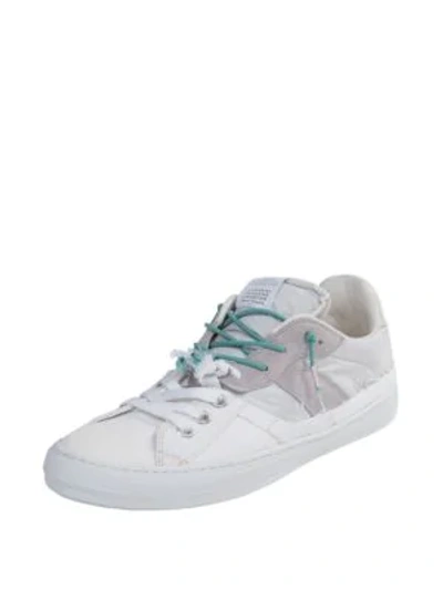 Shop Maison Margiela Mixed Media Low-top Sneakers In Off White