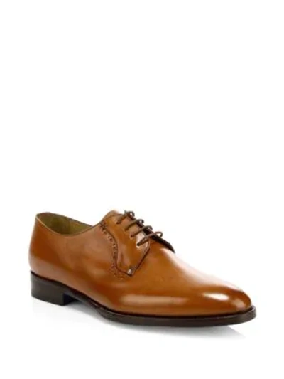 Shop Sutor Mantellassi Men's Fede Lace-up Leather Dress Shoes In Brown