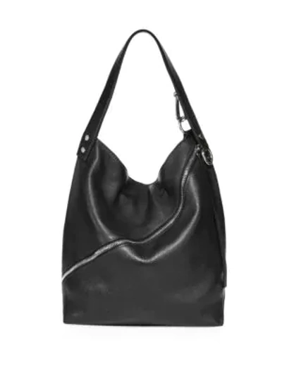 Shop Proenza Schouler Medium Leather Hobo Bag In Black