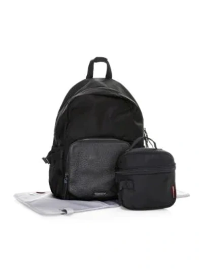 Shop Storksak Hero Luxe Two-piecebackpack Diaper Bag Set In Black