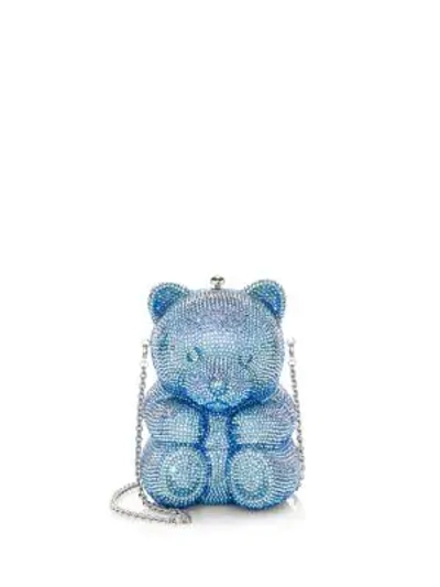 Shop Judith Leiber Gummy Bear Crystal Clutch In Blue
