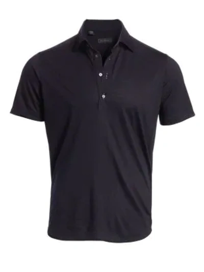 Shop Saks Fifth Avenue Collection Solid Active Polo In Navy