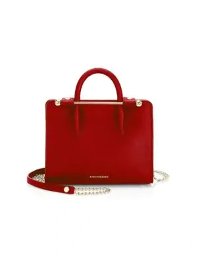 Shop Strathberry Women's Nano Leather Tote In Ruby