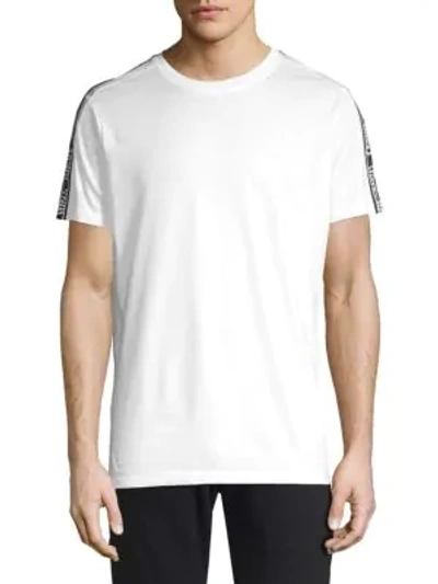 Shop Versus Bordered Logo T-shirt In Optical White