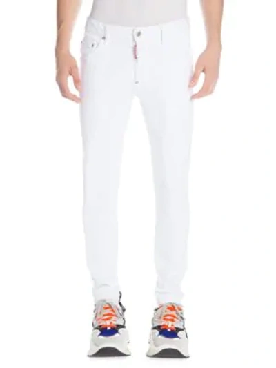 Shop Dsquared2 Skater Skinny Leg Jeans In White