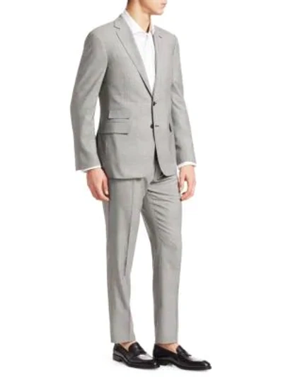 Shop Ralph Lauren Two-buton Notch Glen Plaid Suit In Black White Blue