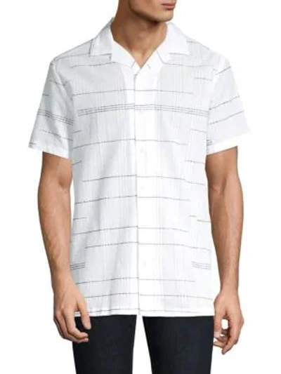 Shop Onia Cotton & Linen Vacation Shirt In White