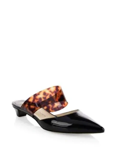 Shop Paul Andrew Right Away Patent Leather Mules In Black