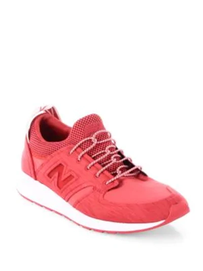Shop New Balance Lace-up Mesh Sneakers In Red
