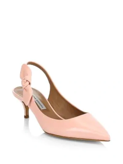 Shop Tabitha Simmons Rise Leather Slingback Pumps In Pink