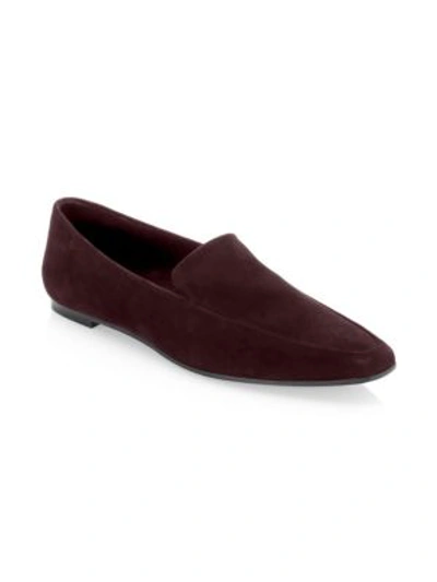 Shop The Row Minimal Suede Loafers In Hickory