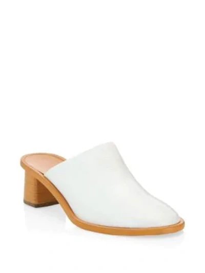 Shop The Row Women's Teatime Leather Mules In White