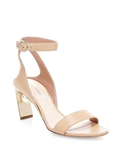 Shop Nicholas Kirkwood Women's Lola Faux Pearl Leather Sandals In Tan